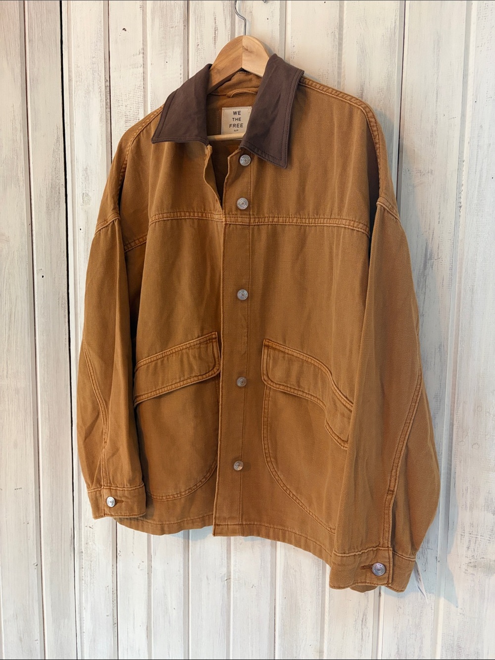 NWT We The Free Lemon Denim Jacket in Meerkat - Picture 3 of 8